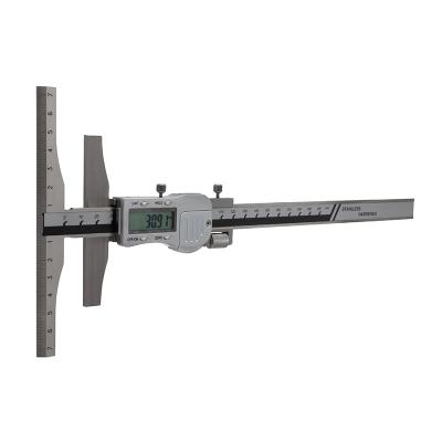 Digital Marking Gauge 0-200x0,01 mm with bevelled trailing edge with scale and 100 mm beam